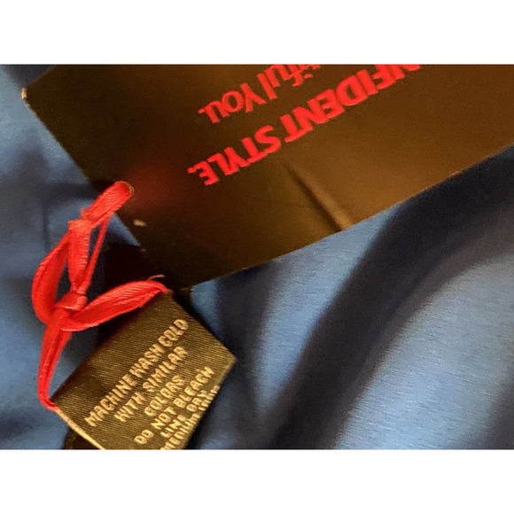 Midnight Velvet Blue Cold Shoulder Bell Sleeve Dress - Picture 14 of 16